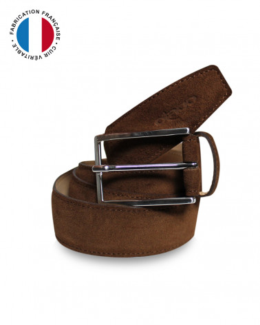 Ceinture SUEDE ALASKA Otago en cuir chocolat