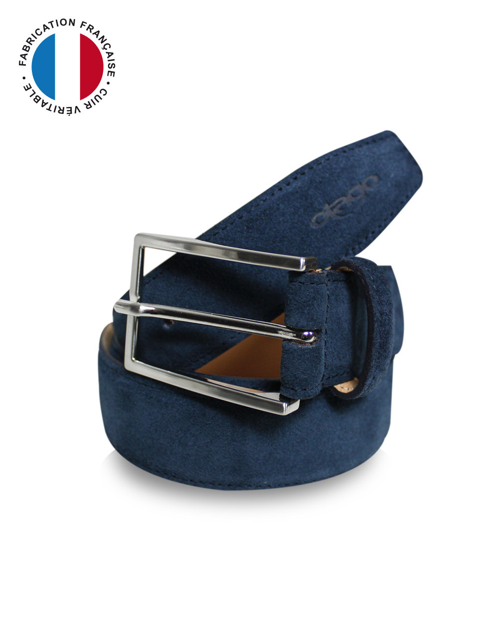 Ceinture SUEDE ALASKA Otago en cuir bleu marine