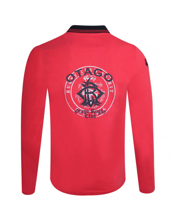 Tee shirt WALTER Otago rugby framboise manches longues pour homme