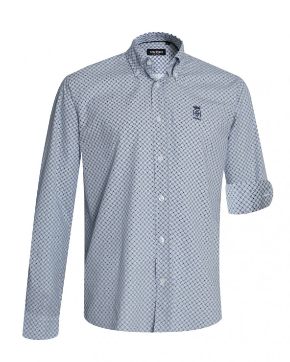 Chemise 263 manches longues Otago rugby bleu ciel à motifs pour homme