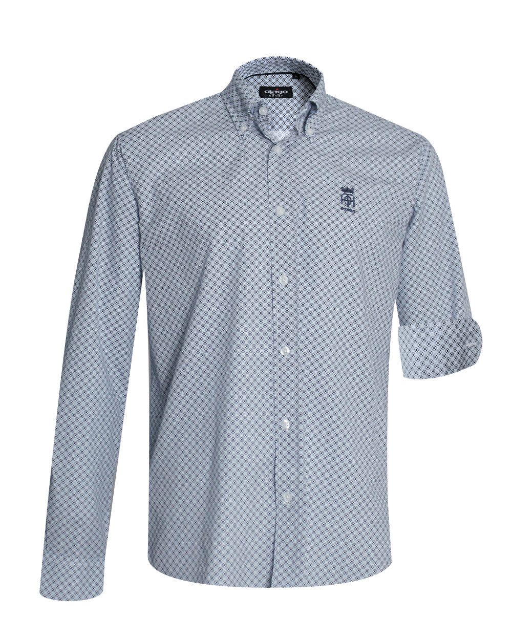 Chemise 263 manches longues Otago rugby bleu ciel a motifs pour homme