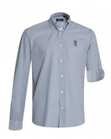 Chemise 263 manches longues Otago rugby bleu ciel à motifs pour homme