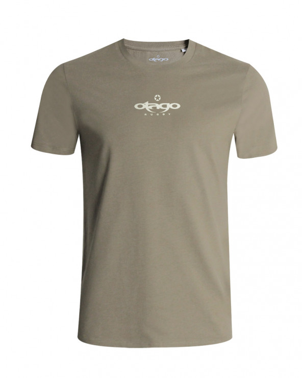 devant du Tee shirt homme Yaka Otago rugby beige driftwood