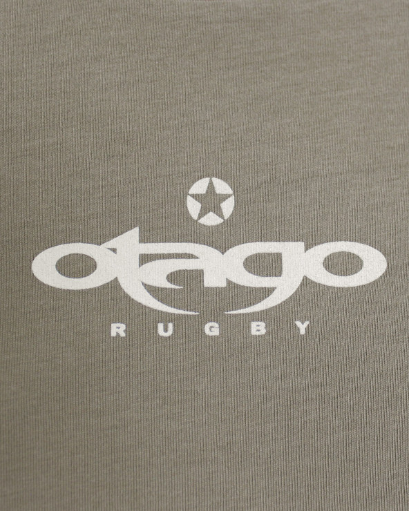 sérigraphie devant du Tee shirt homme Yaka Otago rugby beige driftwood