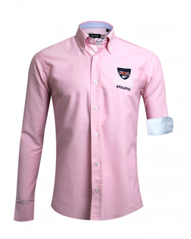 Chemise manches longues Artax Otago rugby rose homme