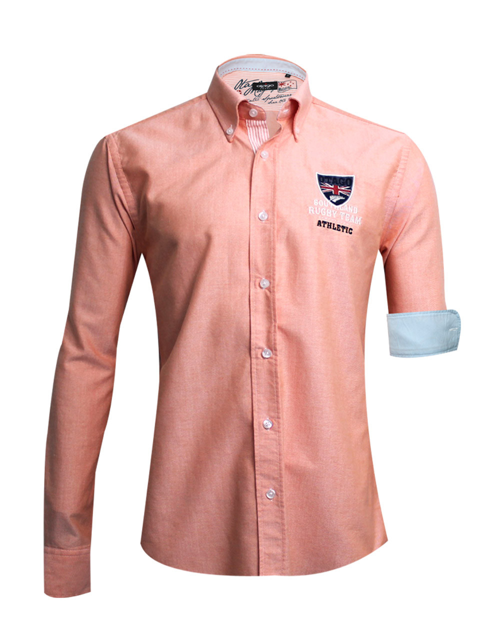 Chemise manches longues Artax Otago rugby orange homme