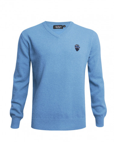 Pull homme FOB col V Otago bleu ciel