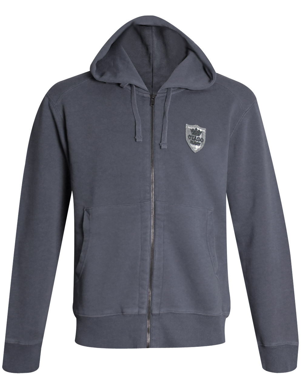 Sweat zip capuche 123 Otago rugby gris clair pour homme