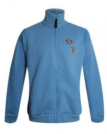 Sweat zip ESTORIL Otago bleu jeans homme