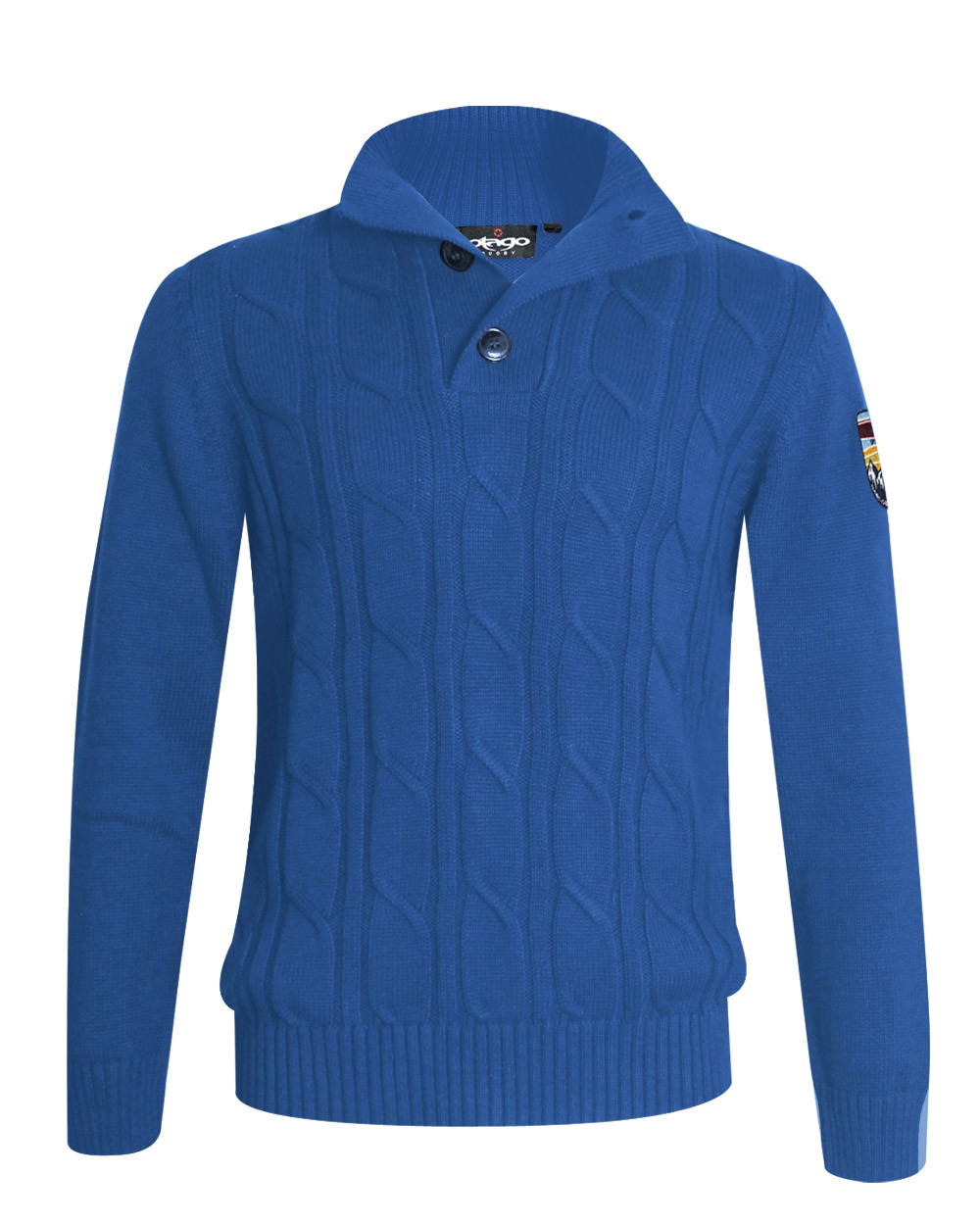 Pull torsadé Cardrona Otago rugby bleu océan pour homme