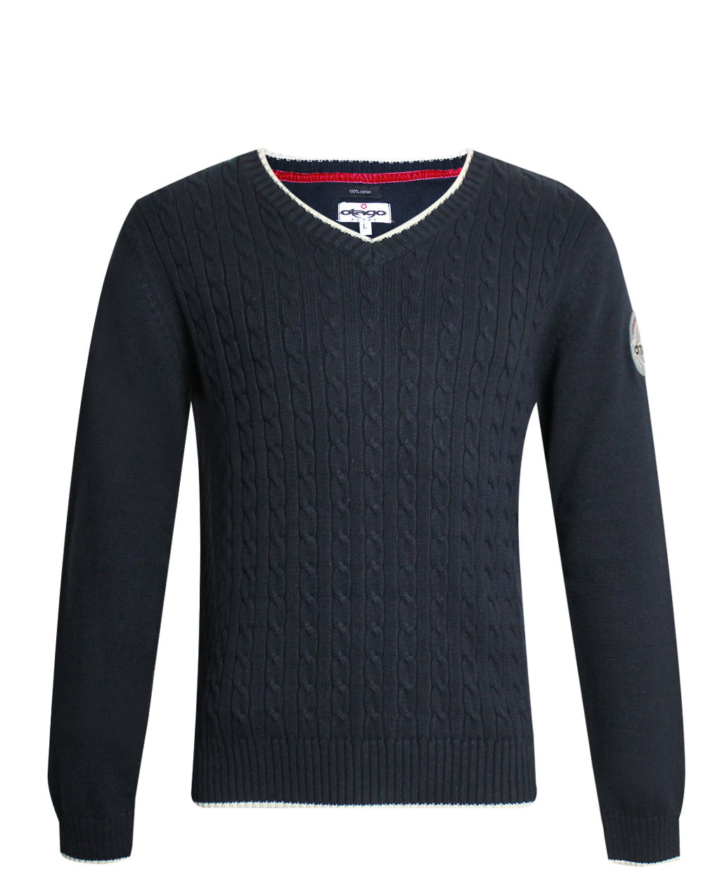 Pull col V Garou Otago marine Homme