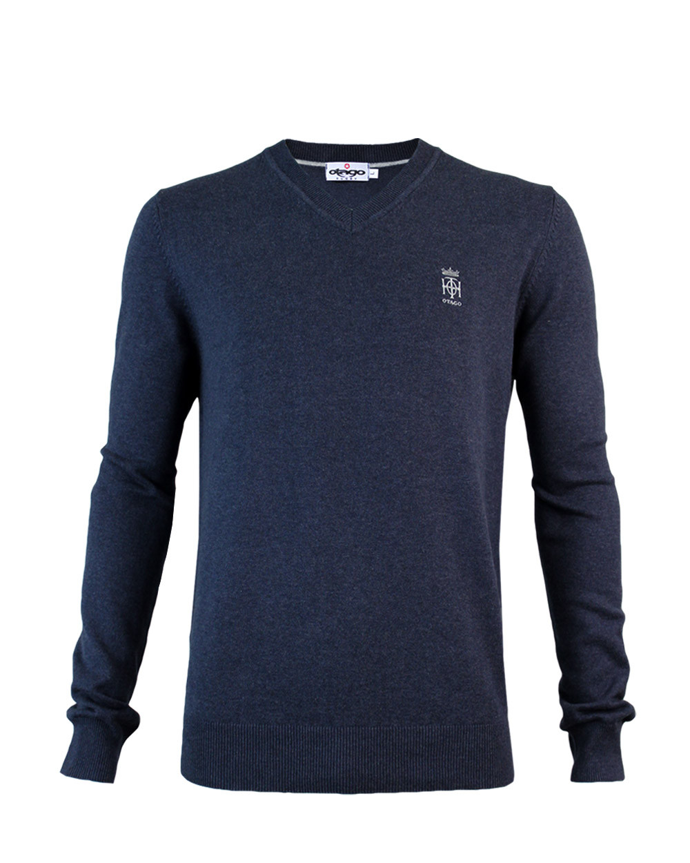 Pull Golf col V Otago rugby homme bleu marine