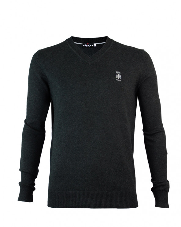 Pull Golf col V Otago rugby noir pour homme