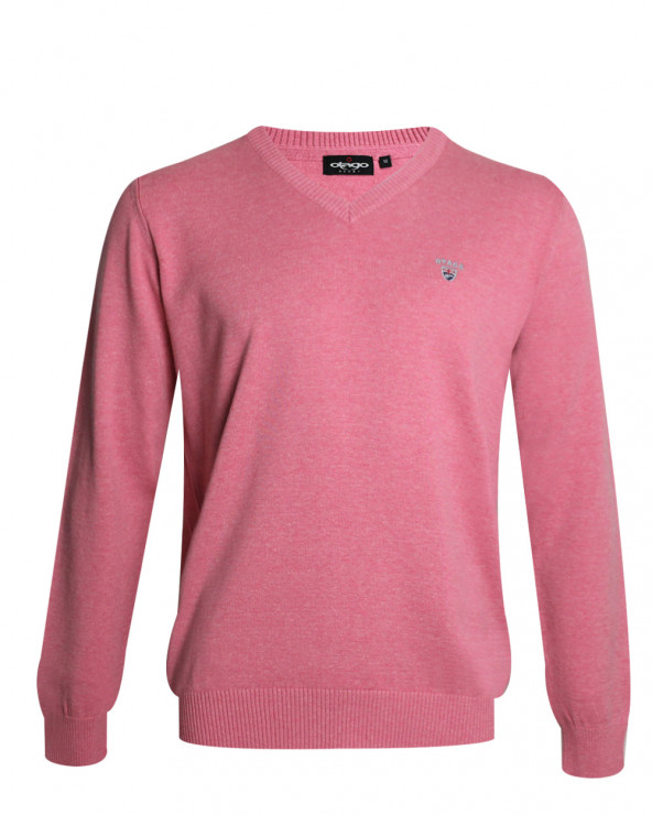 Pull col V homme CARBUN Otago rose