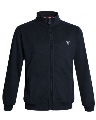 Sweat zip 25SW4 Otago rugby bleu marine pour homme