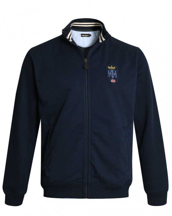 Sweat zip 25SW2 Otago rugby bleu marine pour homme