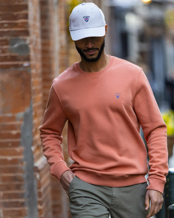 Sweat col rond homme 25PRINTA Otago corail modèle