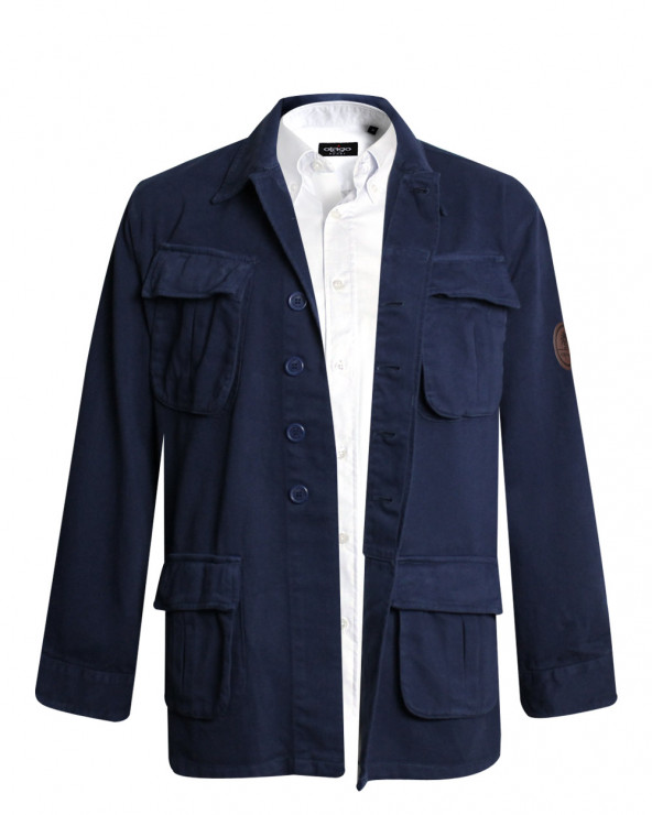 Veste Toile Boutonnée Ohio Otago Rugby marine pour Homme