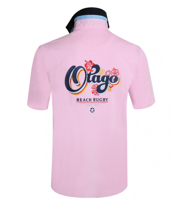 Polo OTAVINT manches courtes Otago rugby rose pour homme